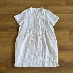 Faherty Gemina Dress White Linen Women’s Medium
